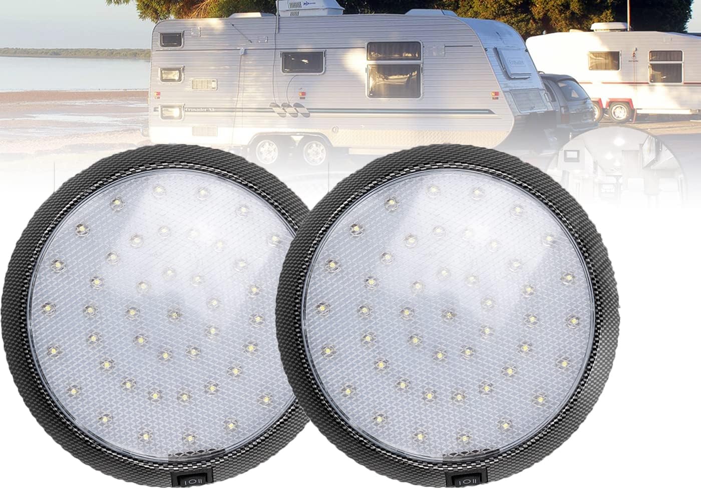 ALNIYATX Wohnmobil-Innenbeleuchtung, 12 V LED-Deckenleuchte ...